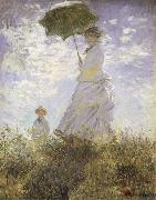 Claude Monet The Walk,Lady iwth Parasol painting